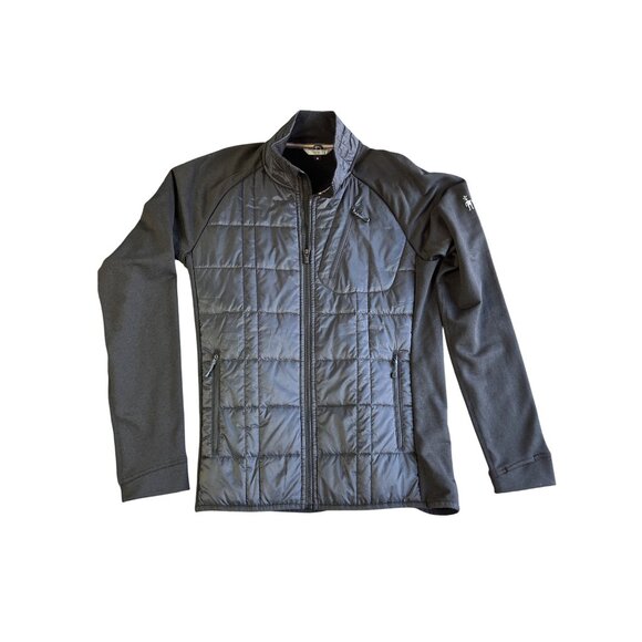 Smartwool Mens Hybrid Full-Zip Jacket M Black/Gray Polyester/Wool Blend - Picture 2 of 8